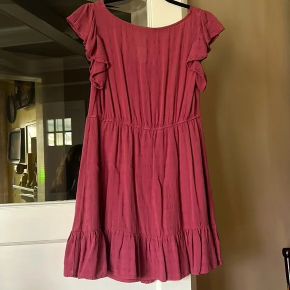 Pink/mauve fit and flair dress - Picture 2 of 3